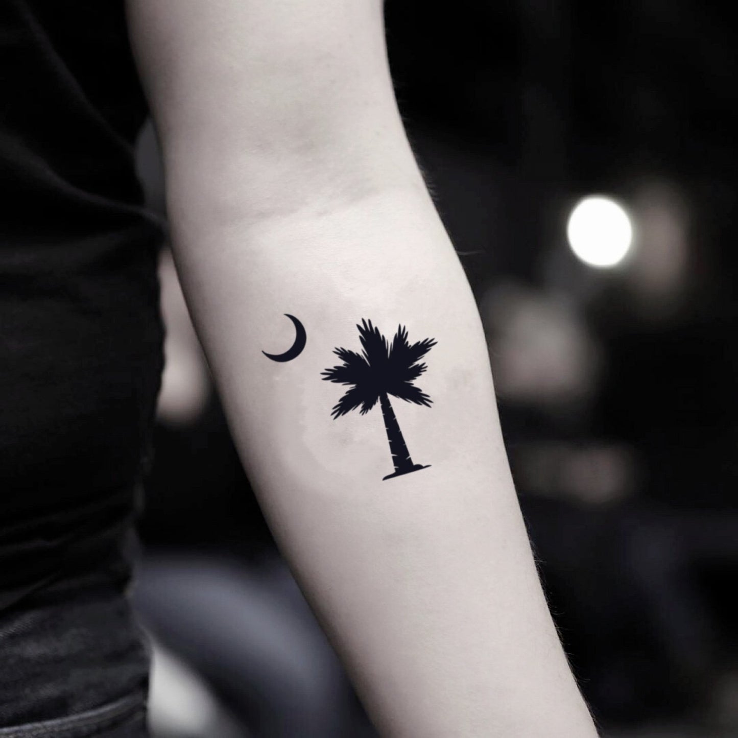 fake small south carolina sc state nature temporary tattoo sticker design idea on inner arm
